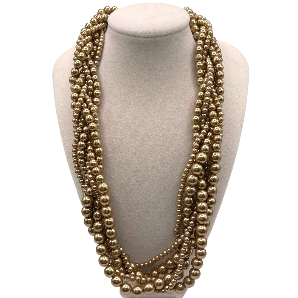 ❤️ Vintage SHB Faux Pearl Statement Necklace